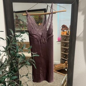 Victoria's Secret Satin Chemise - Purple Lace